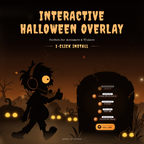 Interactive Halloween Stream Overlay — graveyard scene with zombies reacting to Twitch chat