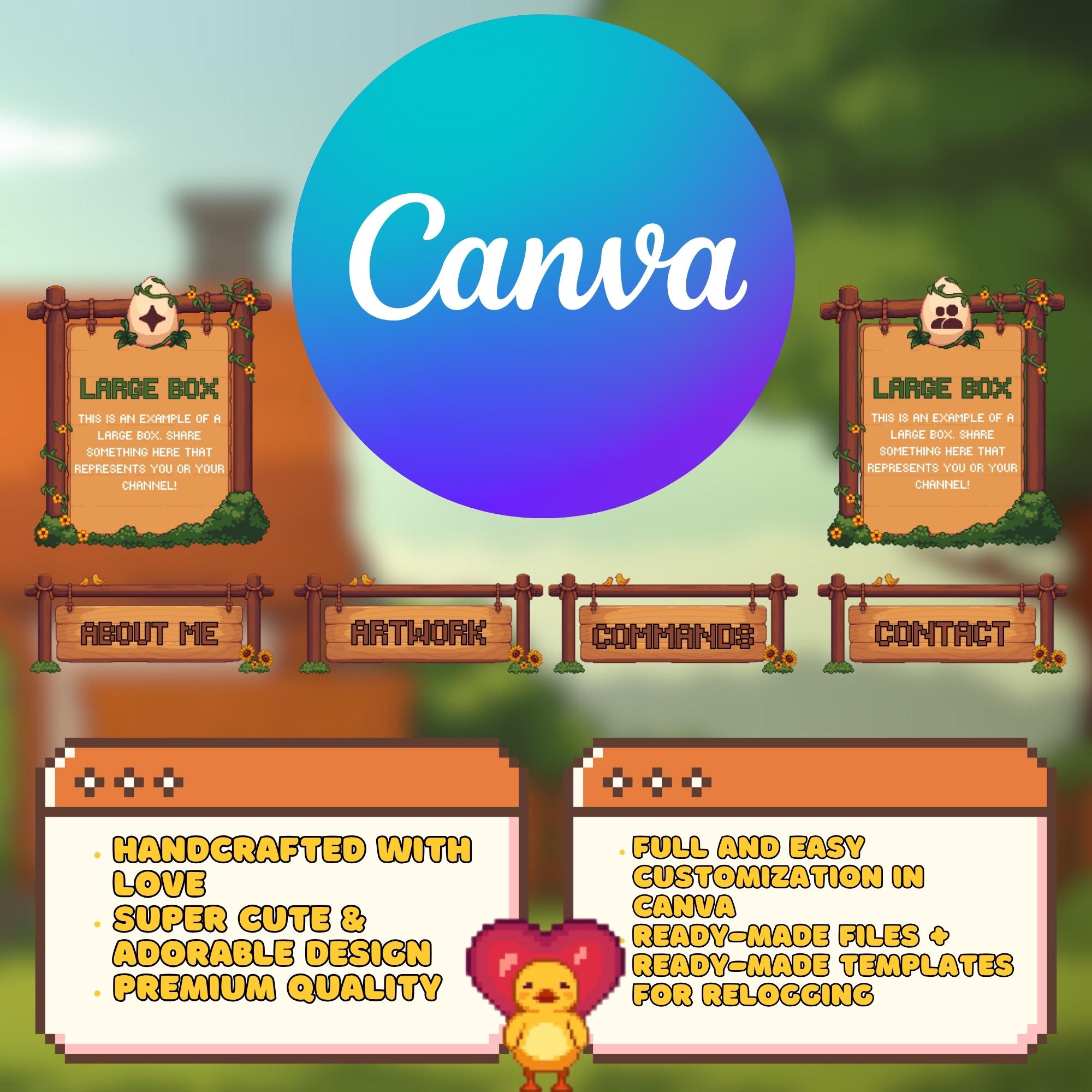 Twitch Panels & Banners –  Cozy Pixel Farm Theme | Custom Template