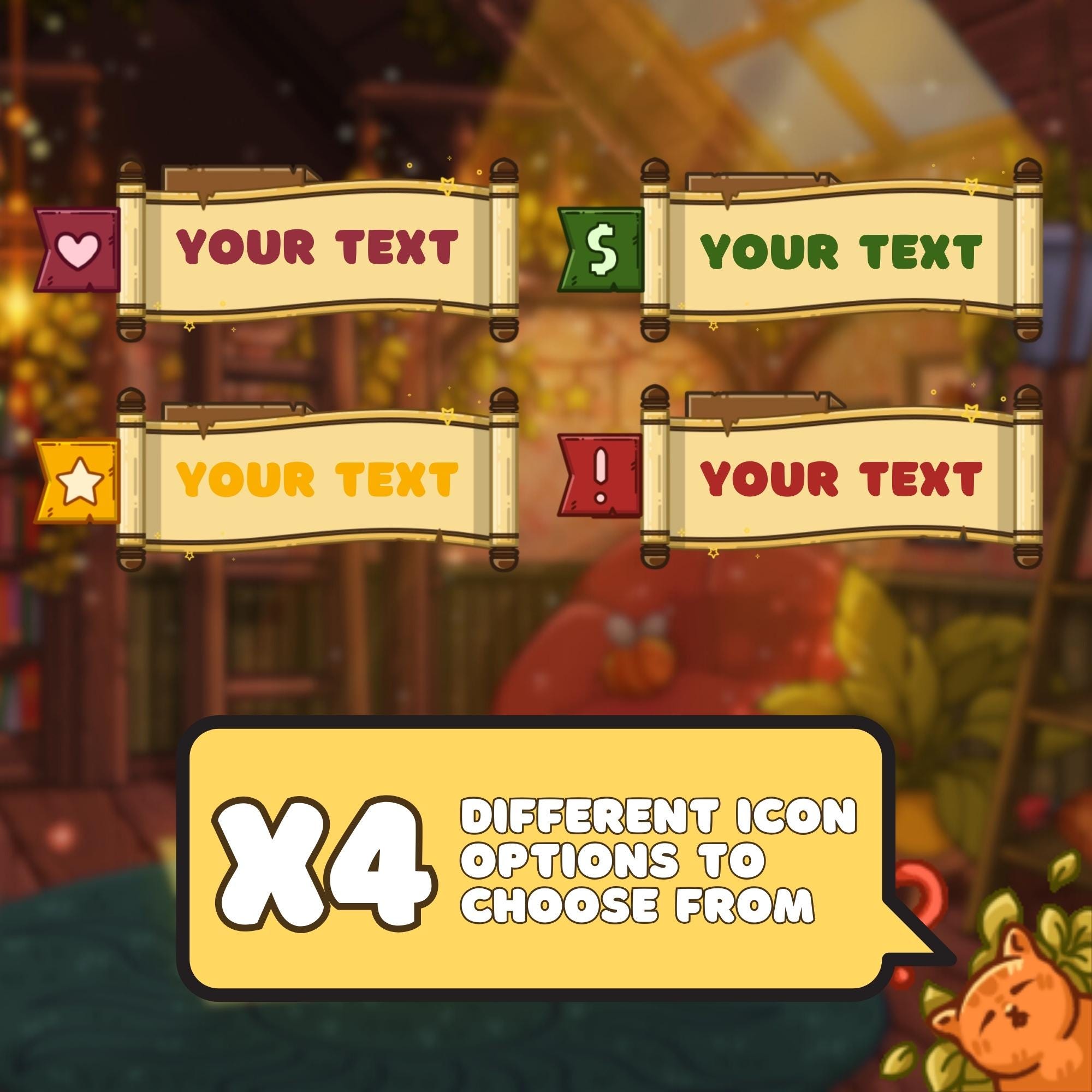 Twitch Reminder Widget: Cozy Stream Theme Pop Up Widget