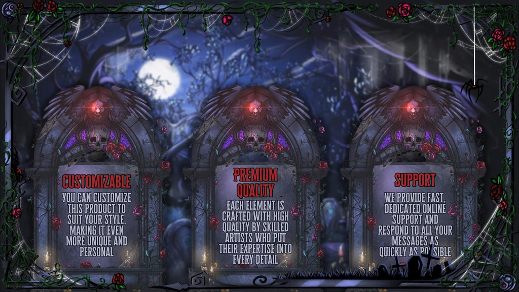 Discord Pack in Dark Gothic Theme: Icons, Banners, Dividers