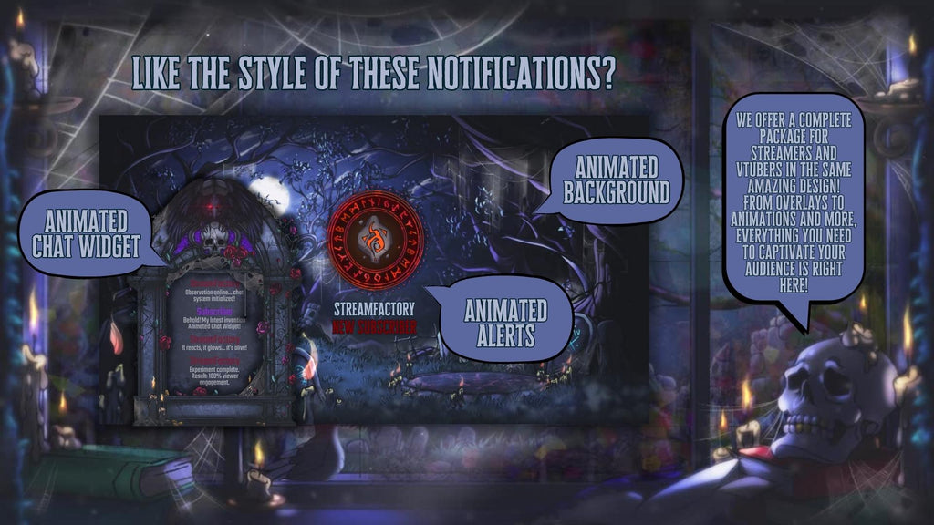 Animated Stream Screens in Gothic Cemetery Theme