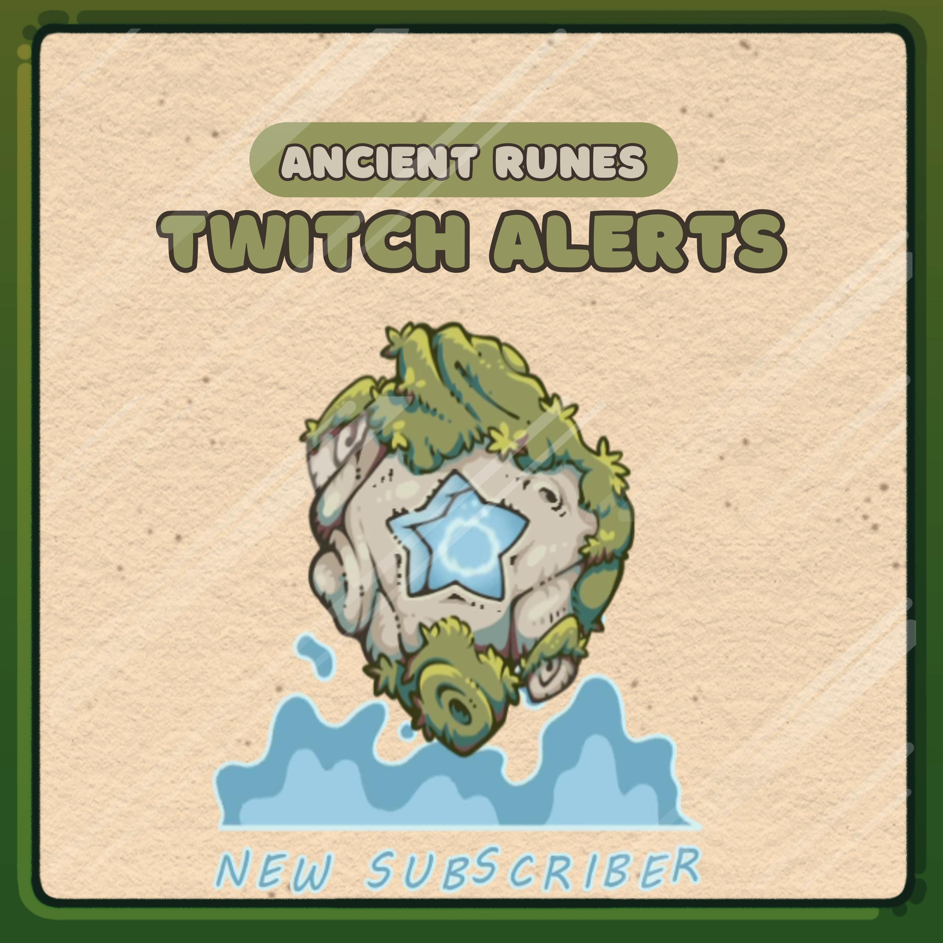 Animated Stream Alerts Pack in Magic Runes Theme