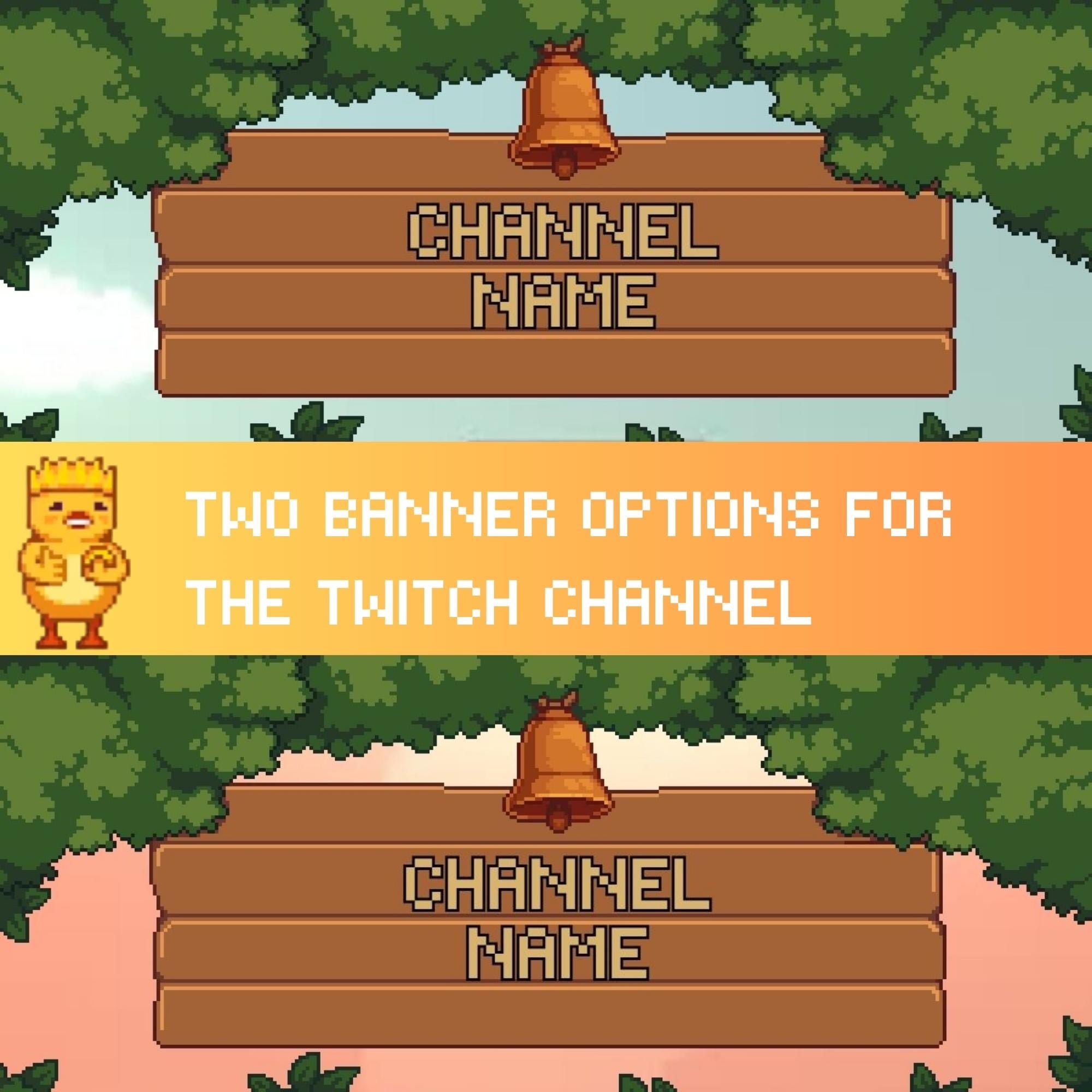 Twitch Panels & Banners –  Cozy Pixel Farm Theme | Custom Template