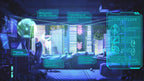 Animated background - CyberPunk Room | For VTubers & Streamers