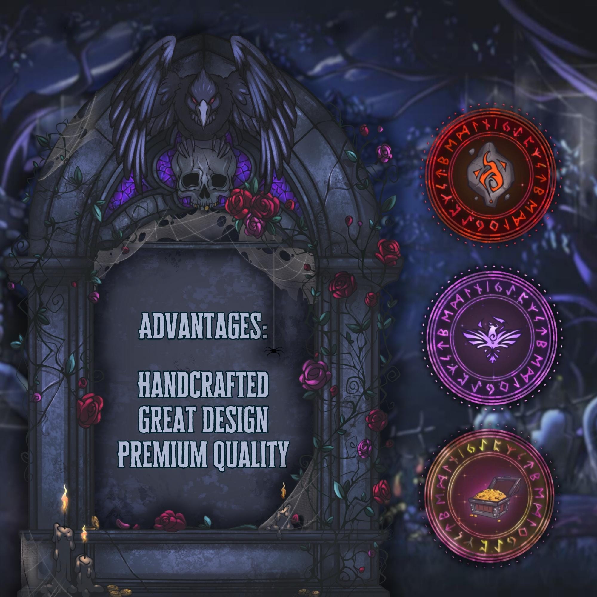 Magic Spells Stream Alerts – Dark Gothic Magical Twitch Alerts Pack