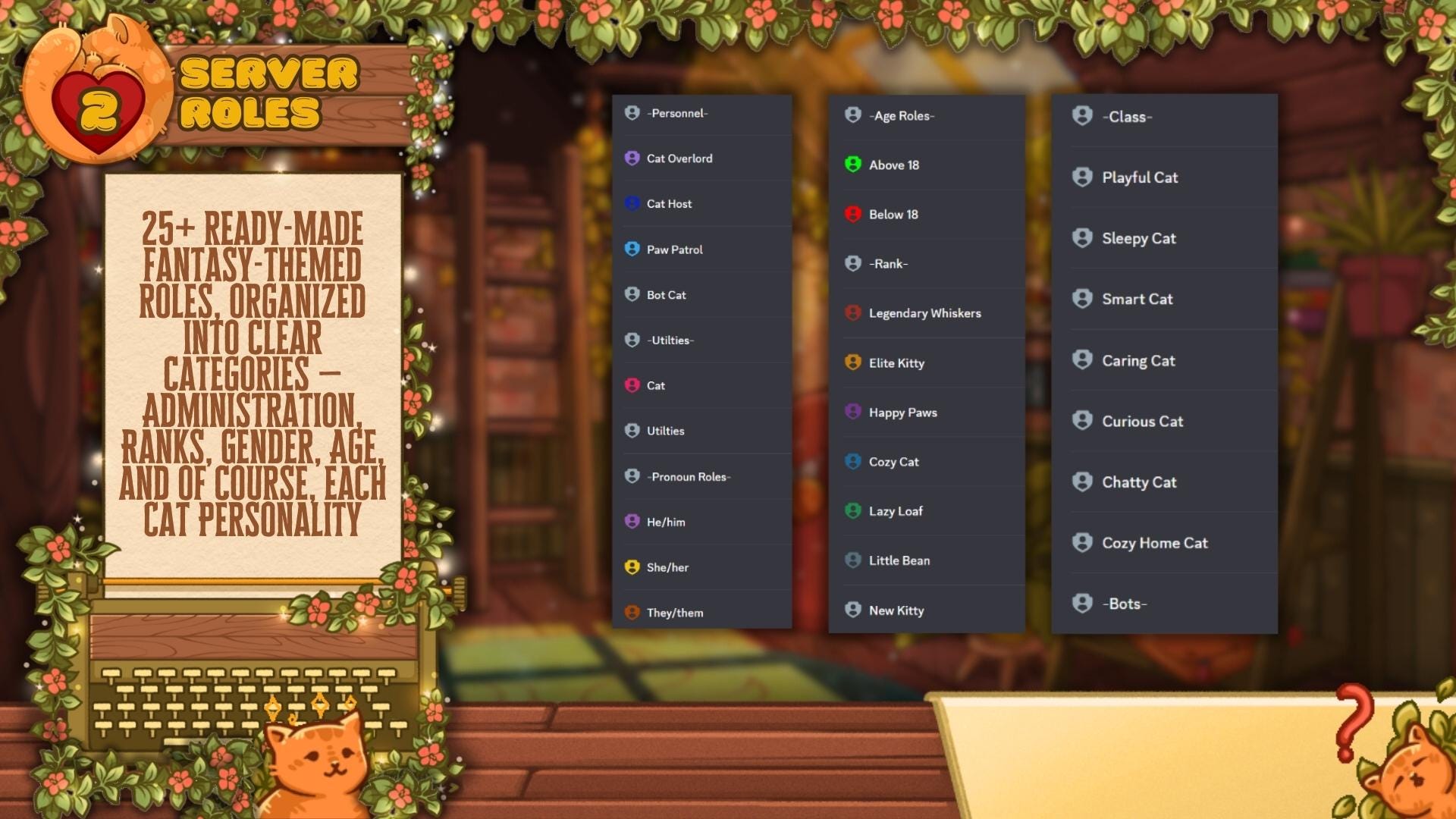 Cozy Cats Discord Server Template – Cute Gaming & Roleplay Setup