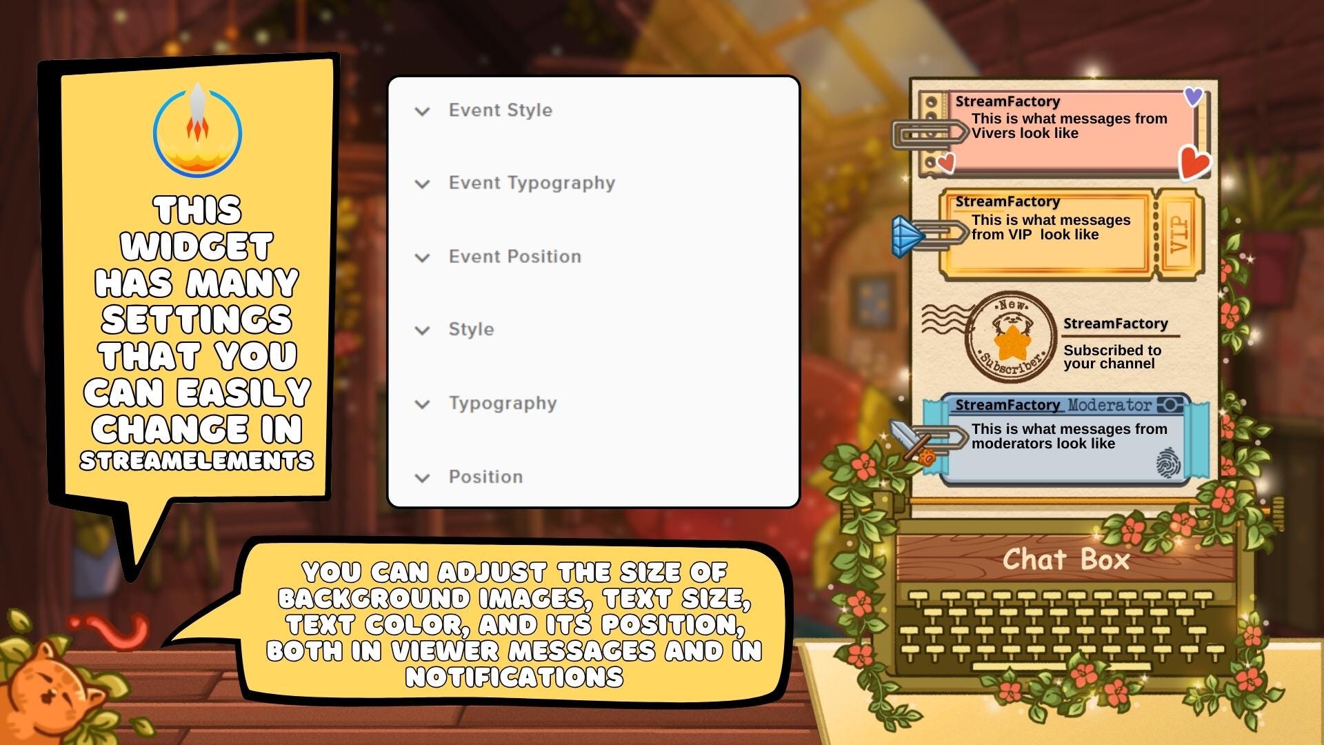 Twitch Chat Widget – Cute Typewriter