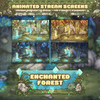 Animated Stream Screens in Enchanted Forest Theme