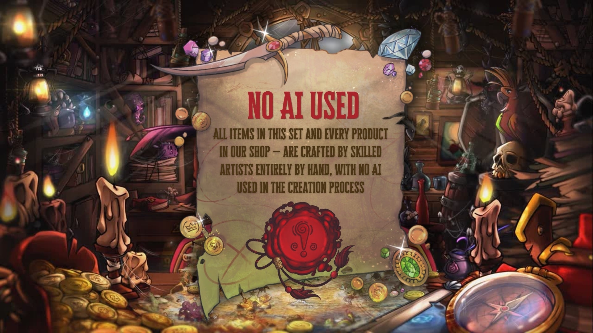 Animated Background - Pirate Captain's Cabin (For VTubers & Streamers)