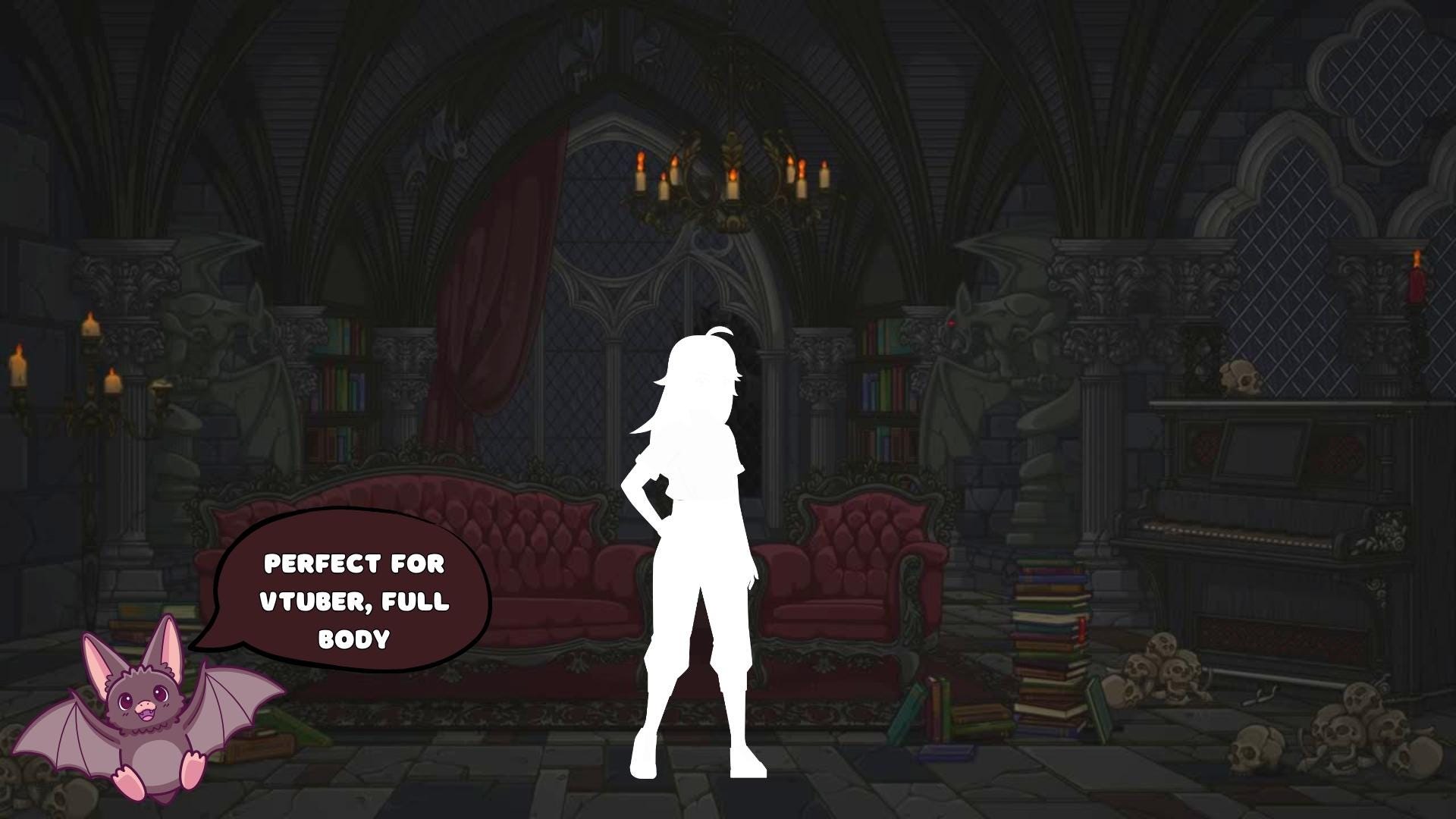 Animated background - Gothic Vampire Room | For VTubers & Streamers