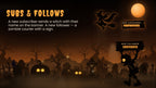 Interactive Halloween Stream Overlay — Zombies React to Chat, Curse Wheel, 4 Screens & Webcam Frame
