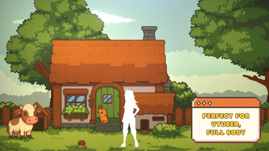 Animated background - Cozy Pixel Farm, For VTubers & Streamers