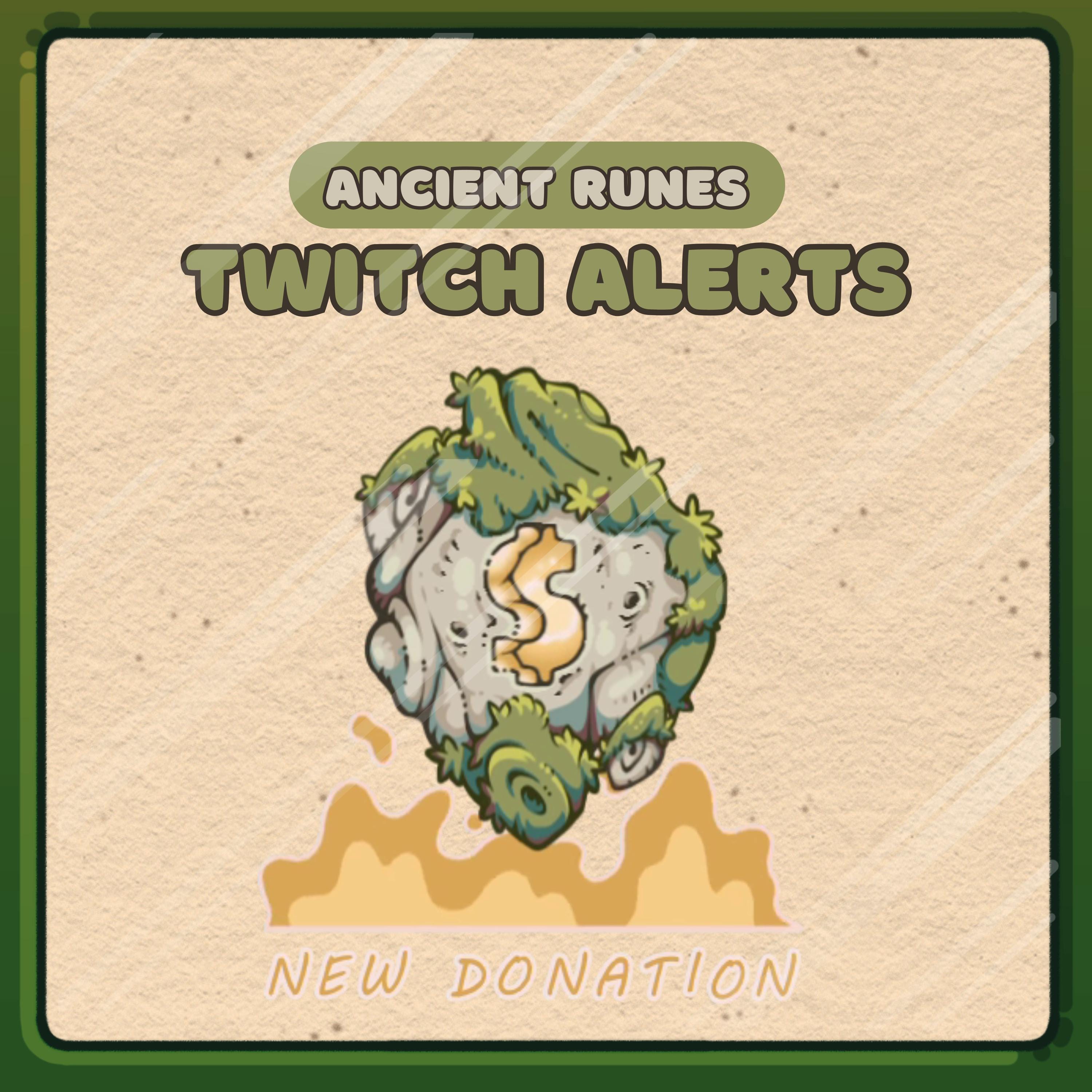 Animated Stream Alerts Pack in Magic Runes Theme