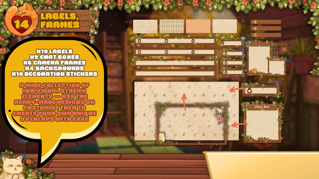 Ultimate Stream Overlay MASTERPACK - Cute Cats: All-In-One Stream Kit