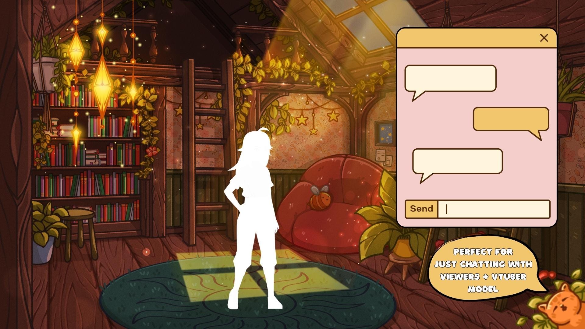 Animated background - Cozy Room | For VTubers & Streamers