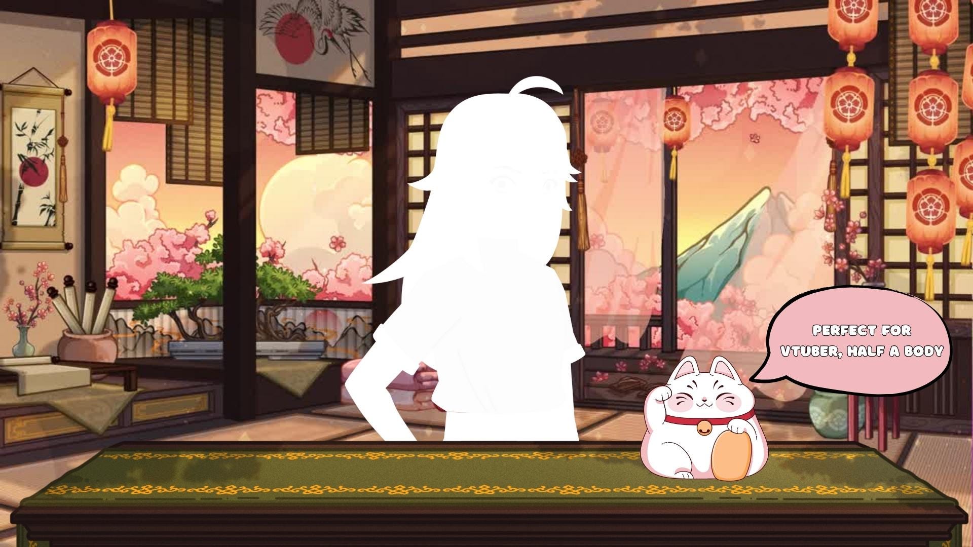 Animated background - Cozy Japanese Room | For VTubers & Streamers