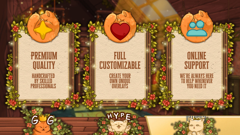 Ultimate Stream Overlay MASTERPACK - Cute Cats: All-In-One Stream Kit