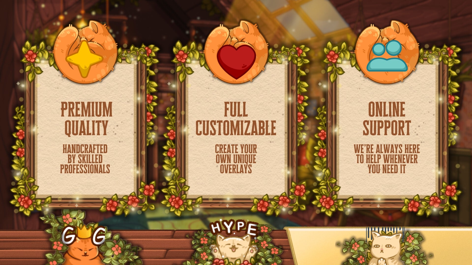 Ultimate Stream Overlay MASTERPACK - Cute Cats: All-In-One Stream Kit