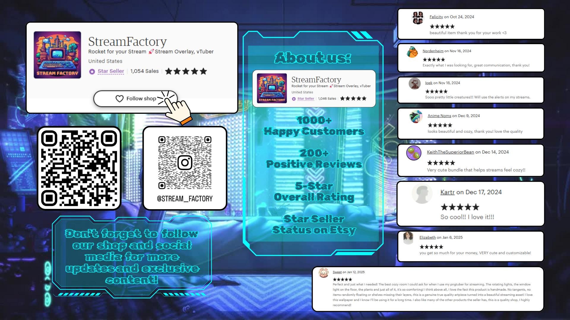 Animated background - CyberPunk Room | For VTubers & Streamers