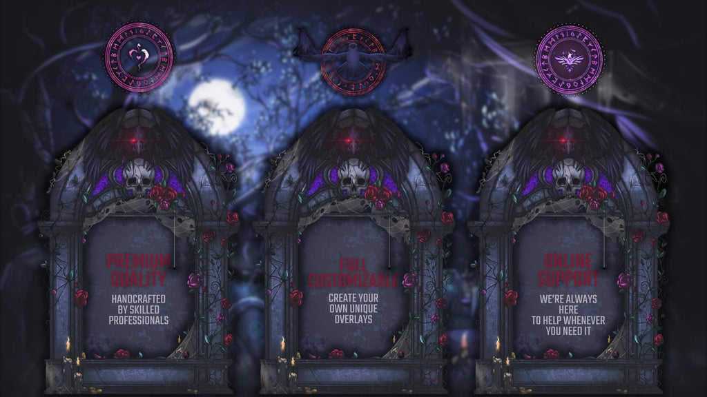 Animated Stream Screens in Gothic Cemetery Theme