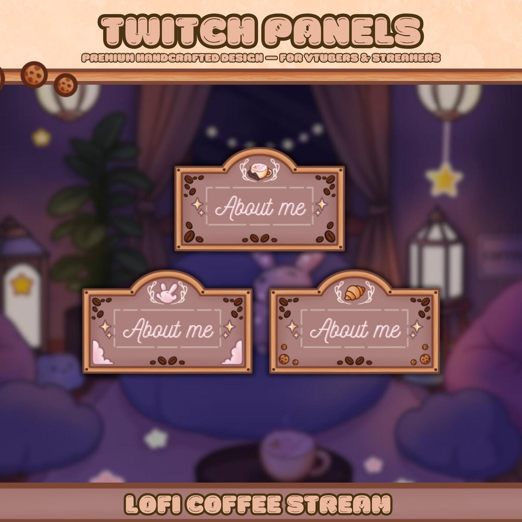 Twitch Panels Pack - Coffee
