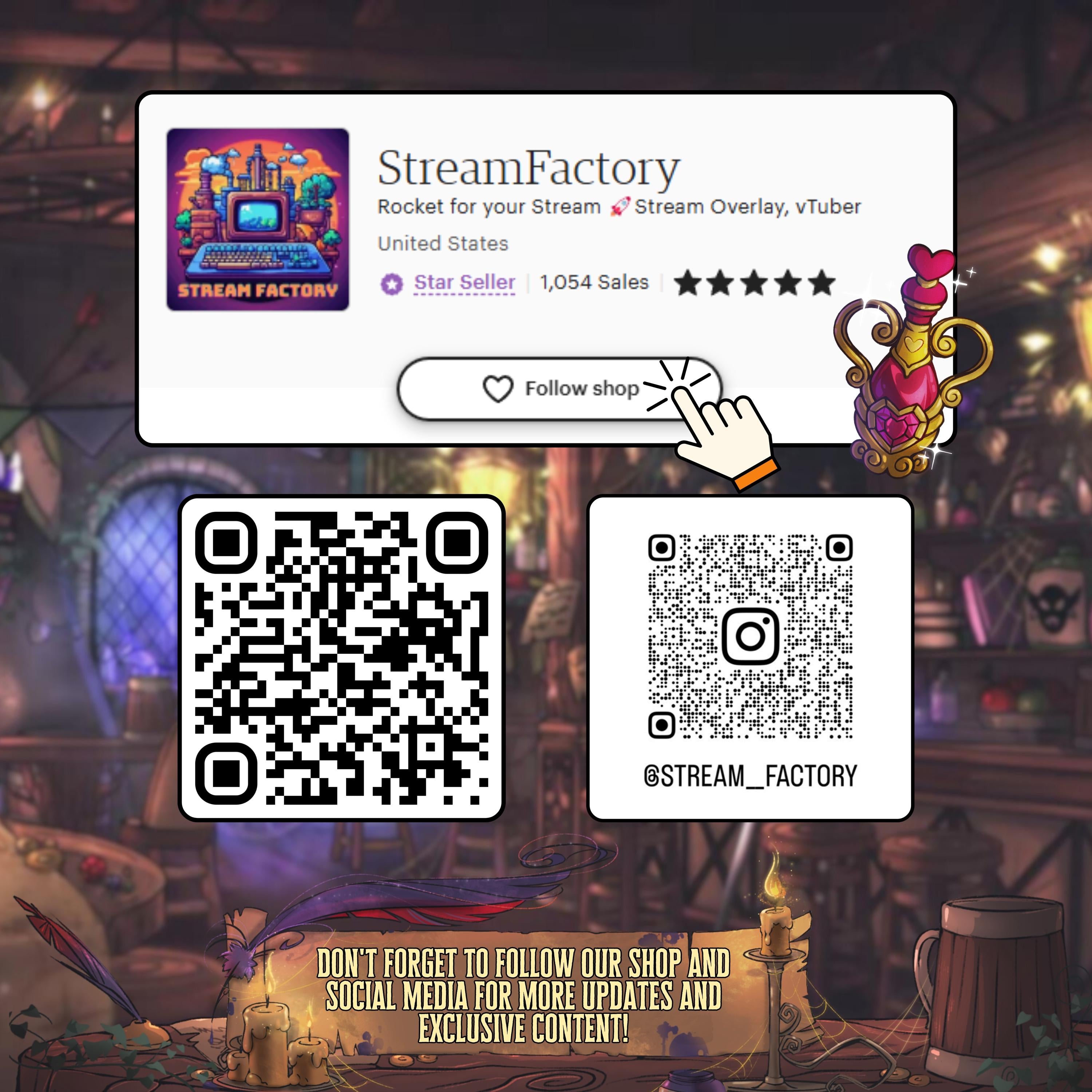 Animated Twitch & Discord Emotes in Mediavel Fantasy Tavern Theme