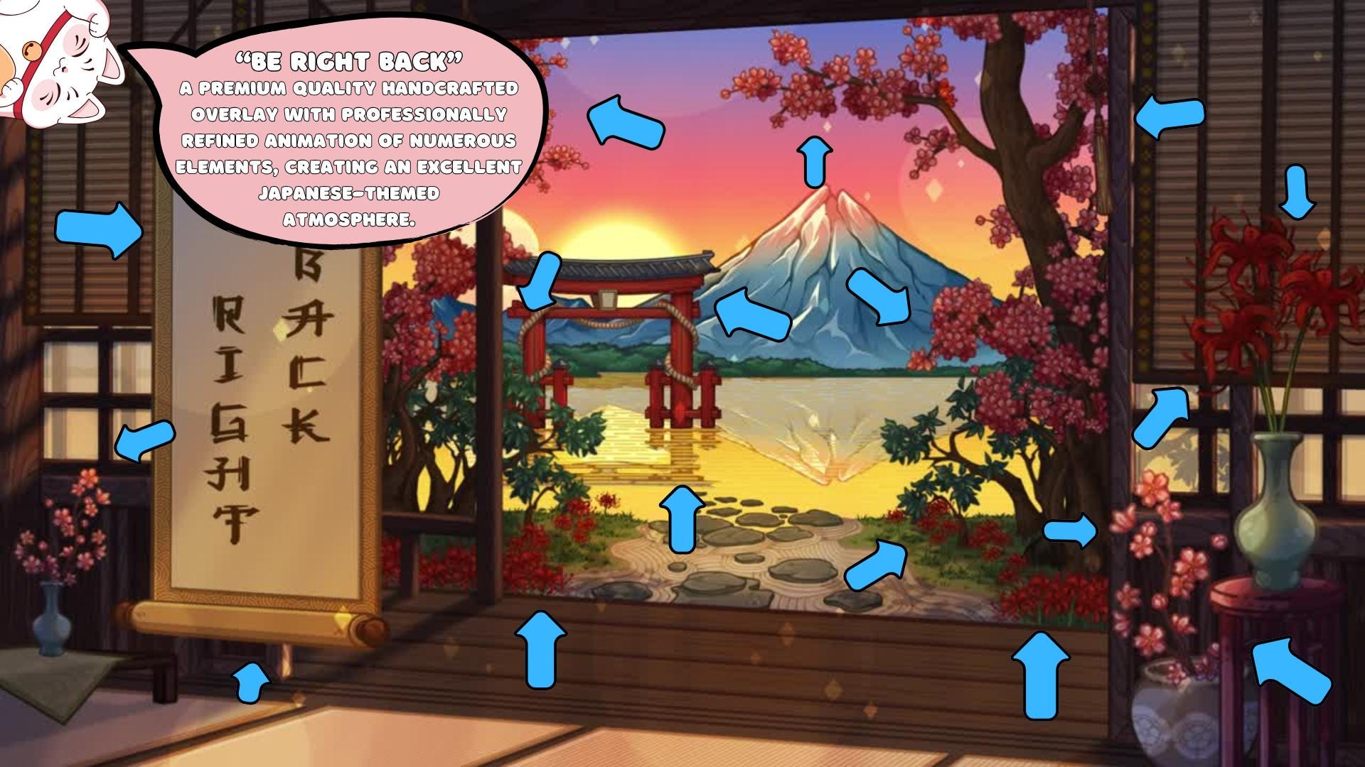 Animated Stream Screens in Japanese Theme