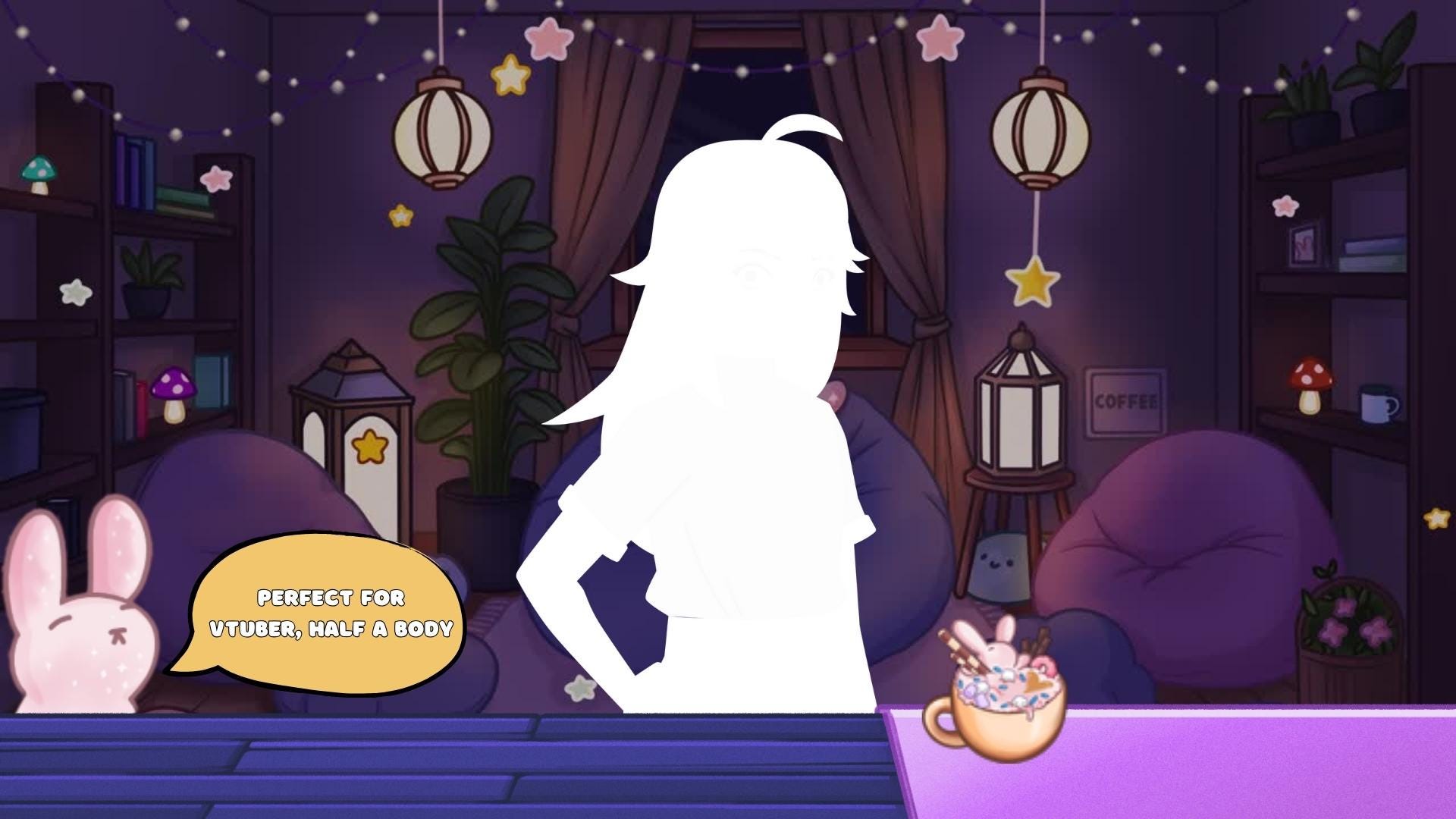 Animated background - Lofi Bunny Room | For VTubers & Streamers