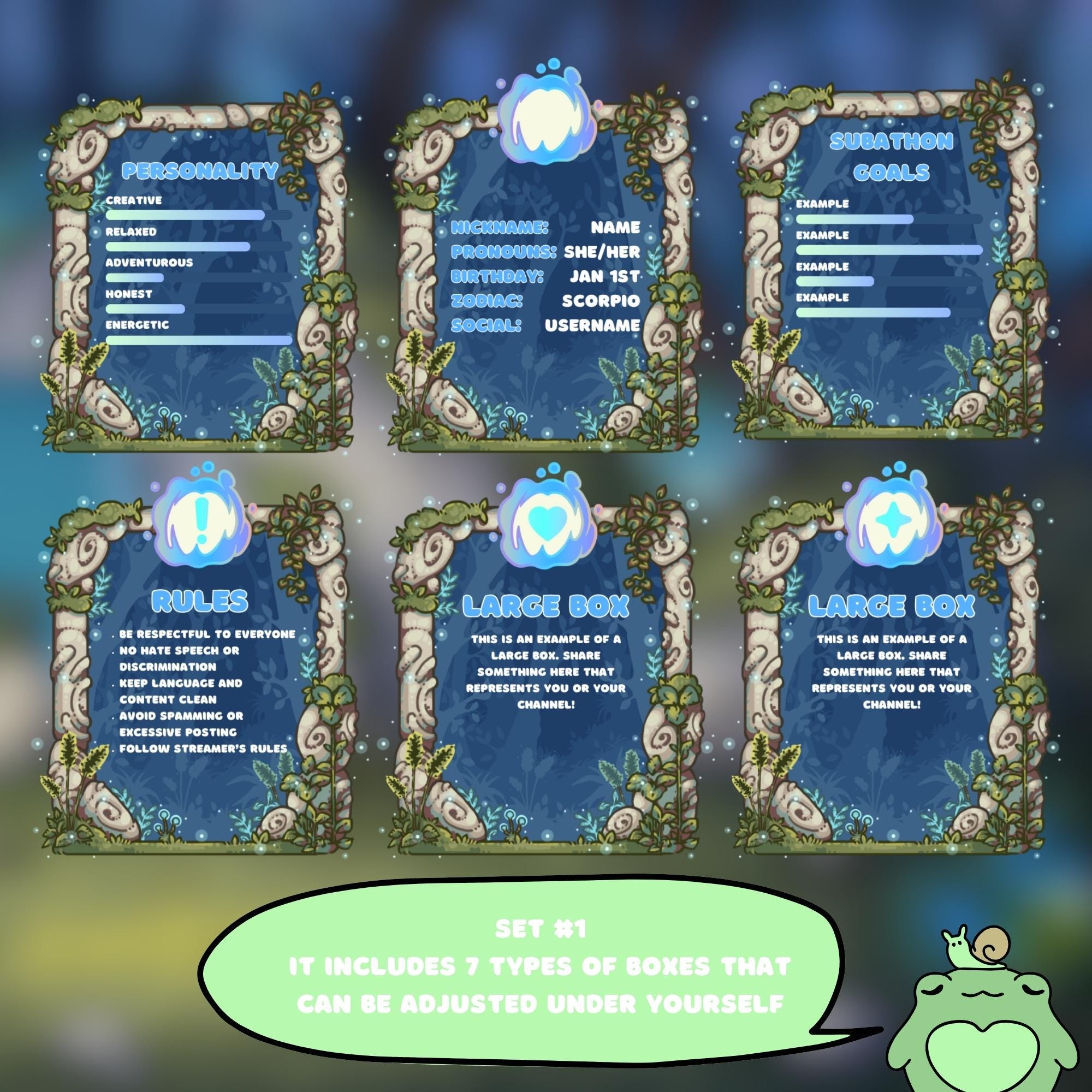 Twitch Panels & Banners – Enchanted Forest Theme | Custom Template