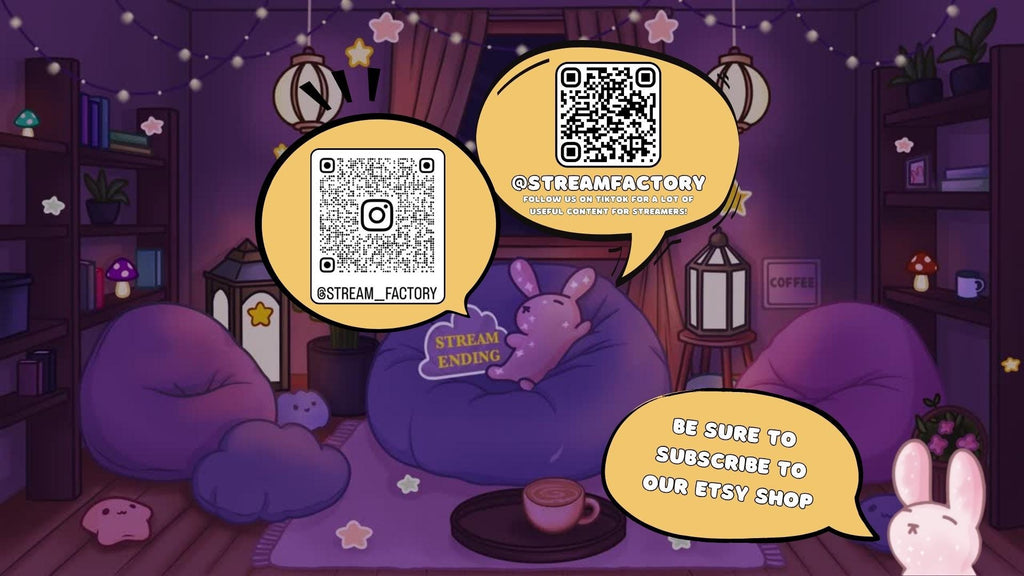 Animated Stream Screens Coffee Bunny Theme
