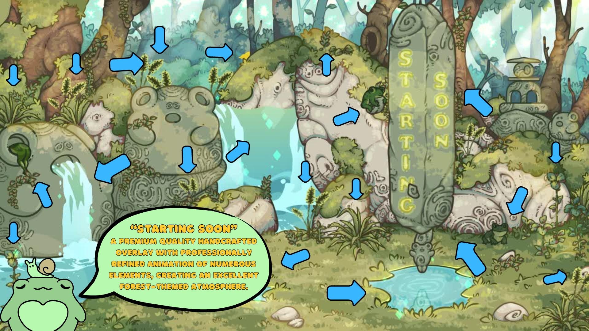 Animated Stream Screens in Enchanted Forest Theme