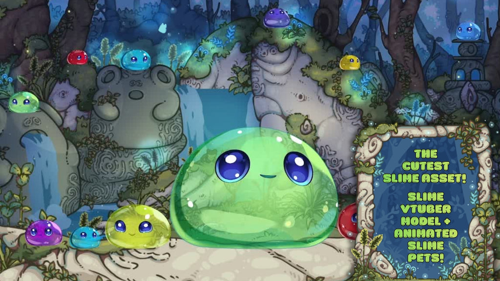 Slime VTuber Model & Pet (Mascot) Overlay — Custom Color, VTube Studio Ready