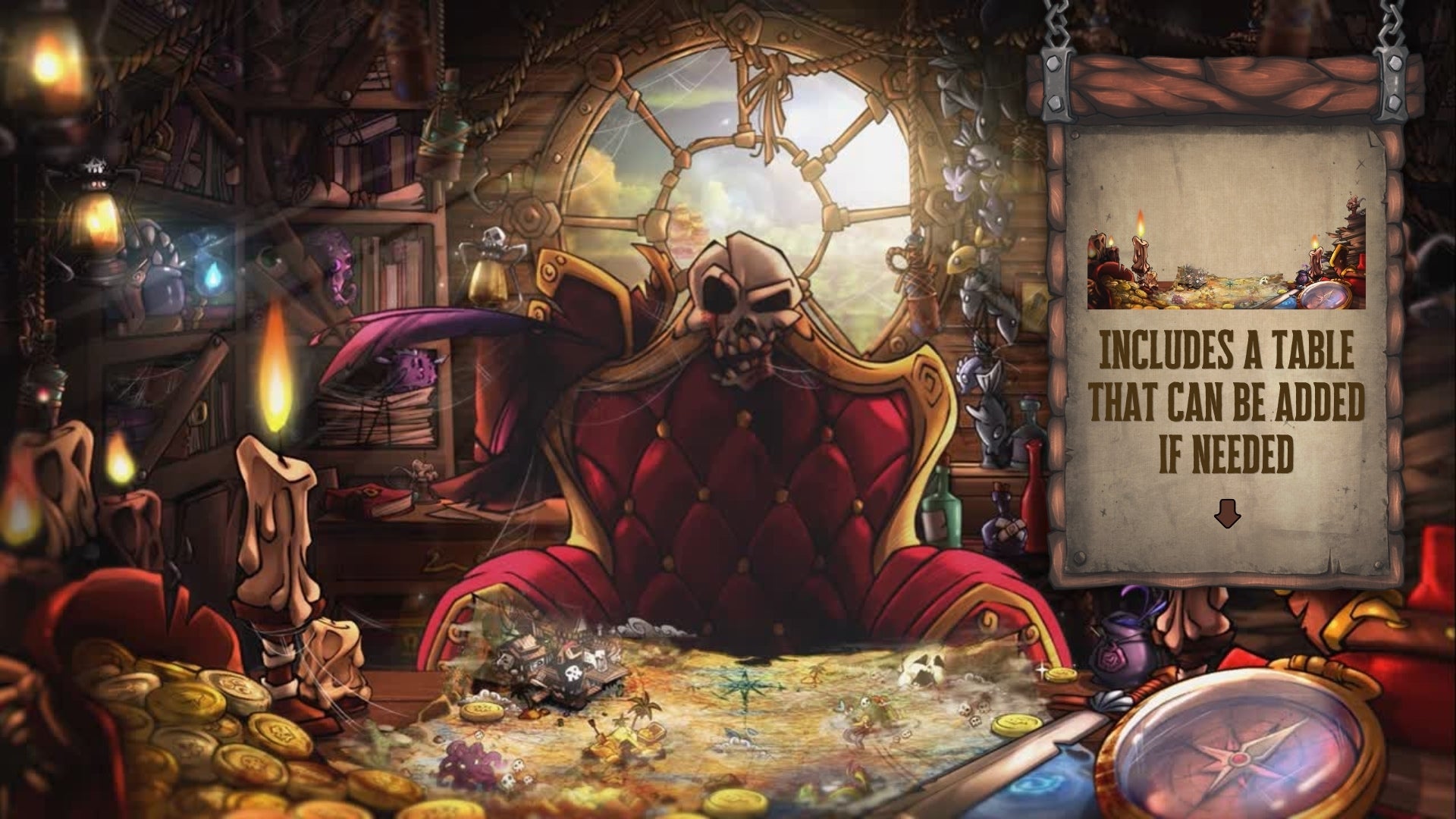 Animated Background - Pirate Captain's Cabin (For VTubers & Streamers)