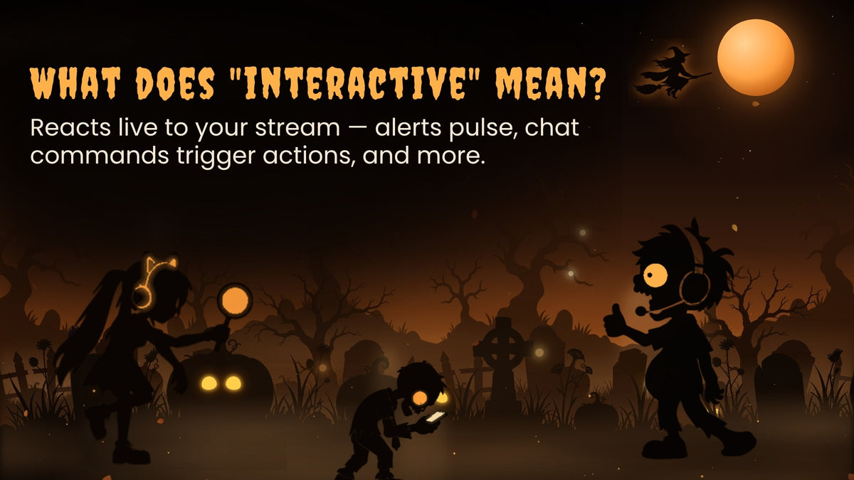 Interactive Halloween Overlay — subscriber witch and follower zombie alerts