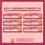 Animated Stream Alerts Pack in Pink Lofi Theme