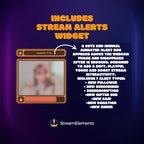 Webcam Overlay Widget 3-in-1: Frame + Goal Tracker + Twitch Alerts