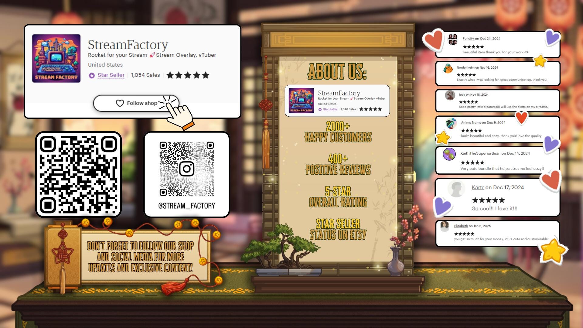 Animated Stream Screens in Japanese Theme