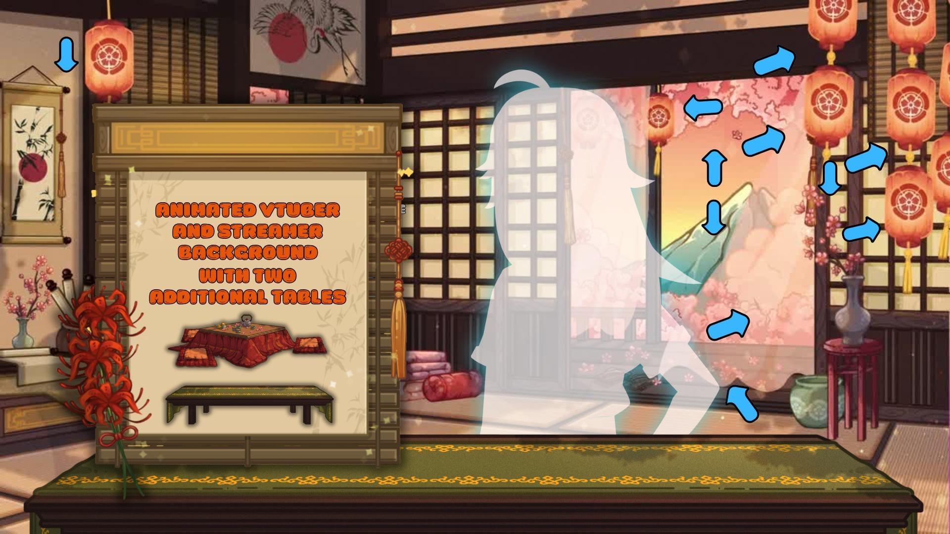 Animated Stream Overlay Boost Pack - Japanese Pink Sakura