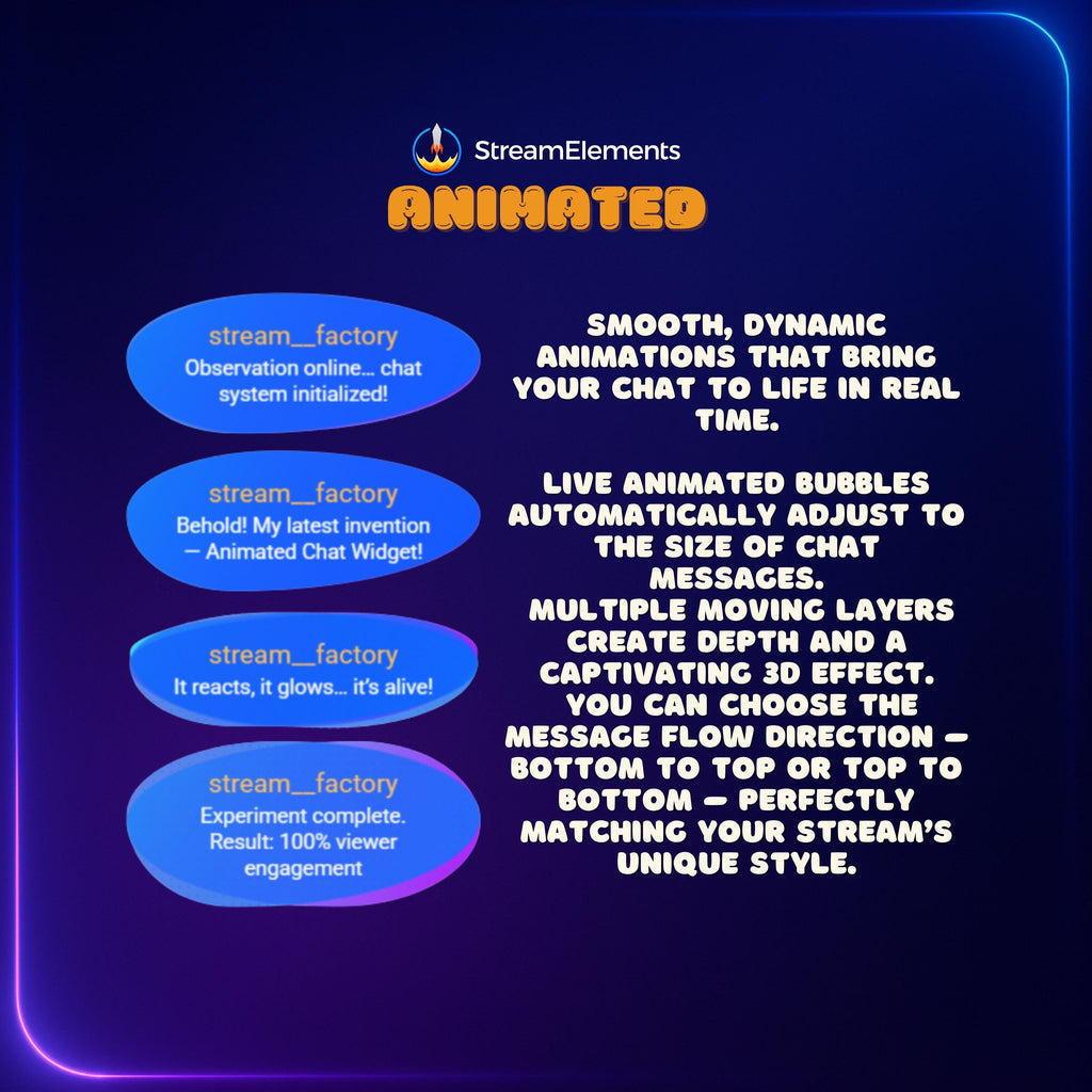 Animated Bubble Chat Widget - fully customizable in StreamElements