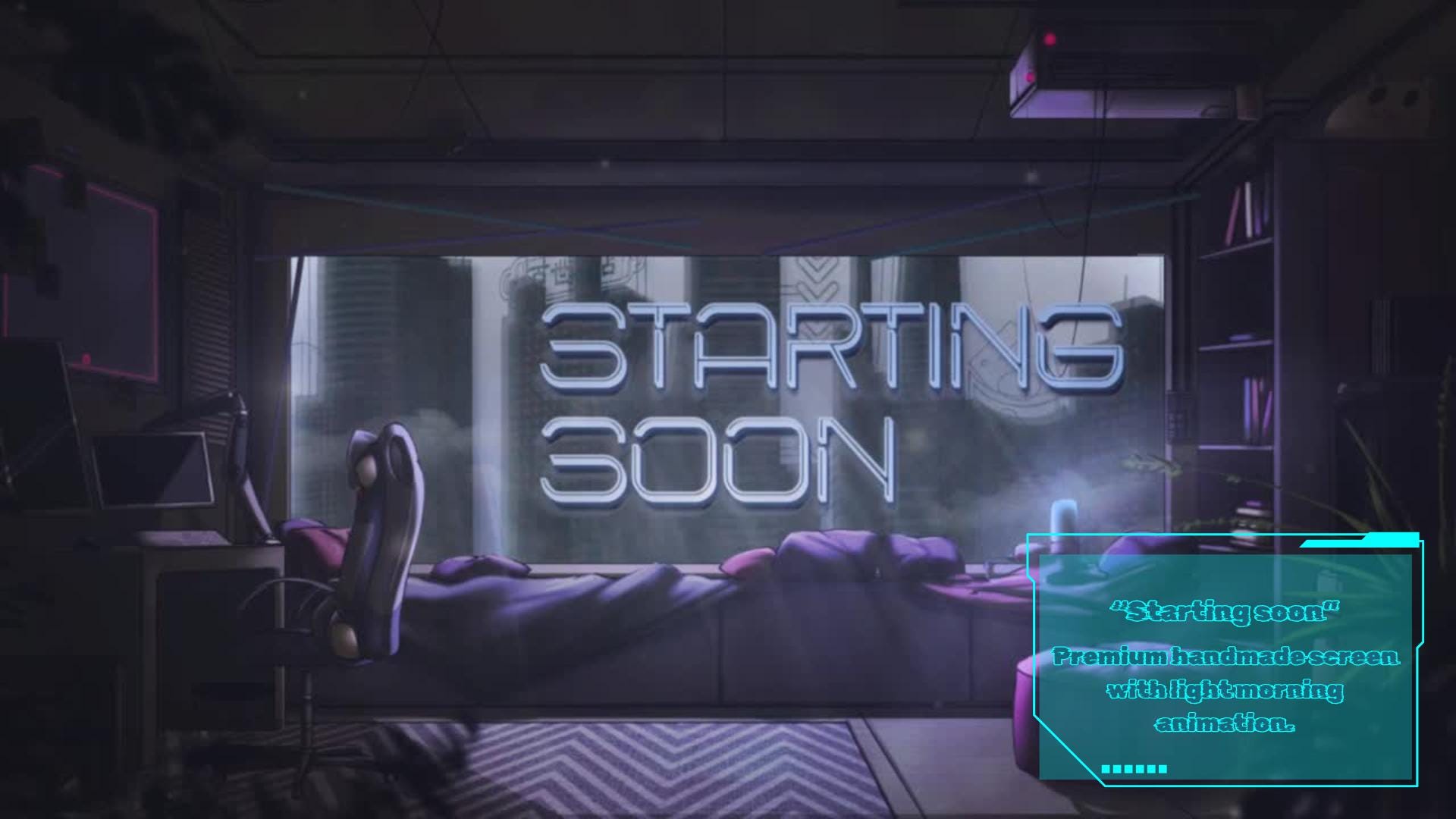 Animated Stream Screens in CyberPunk Theme