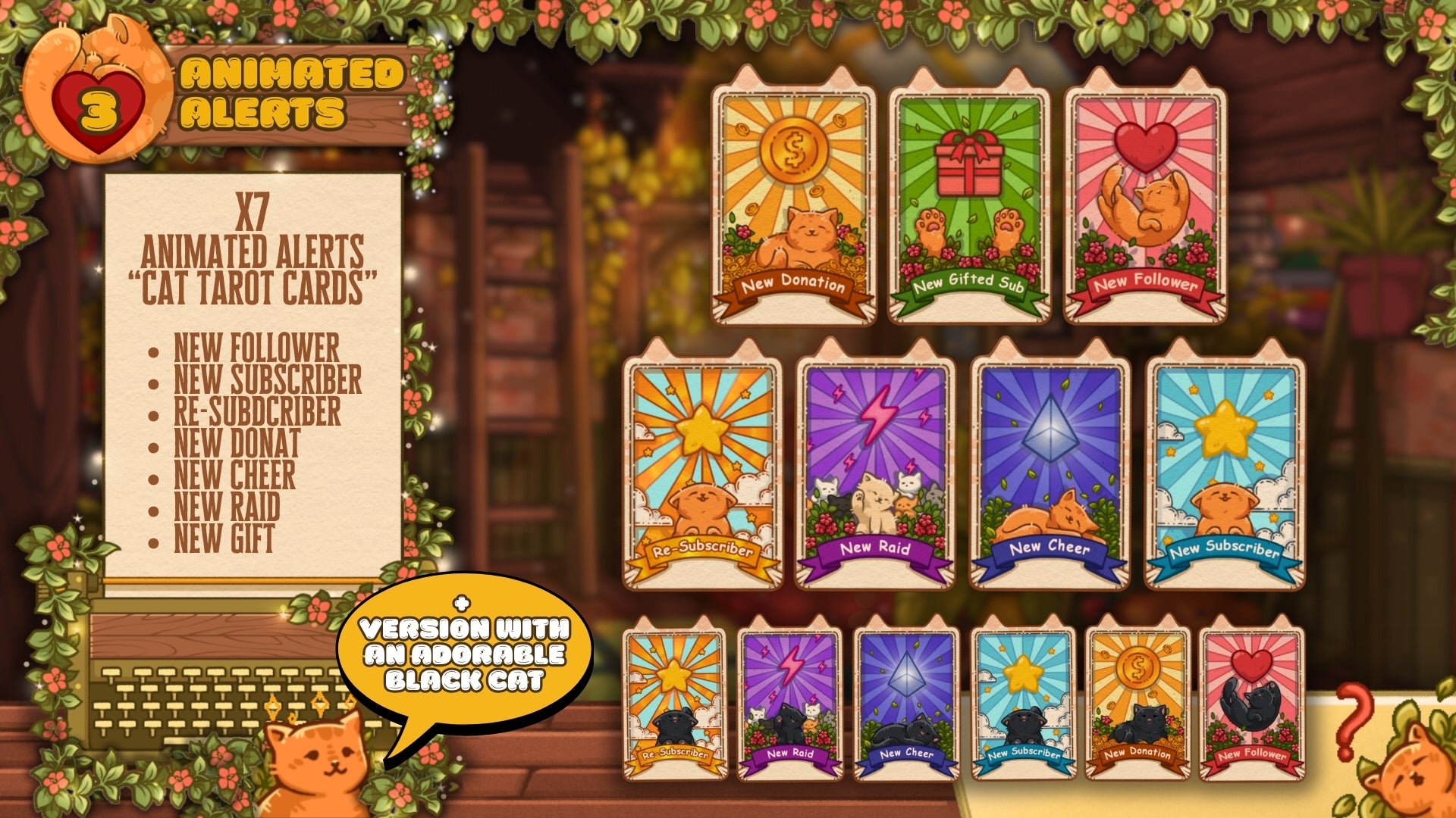 Ultimate Stream Overlay MASTERPACK - Cute Cats: All-In-One Stream Kit