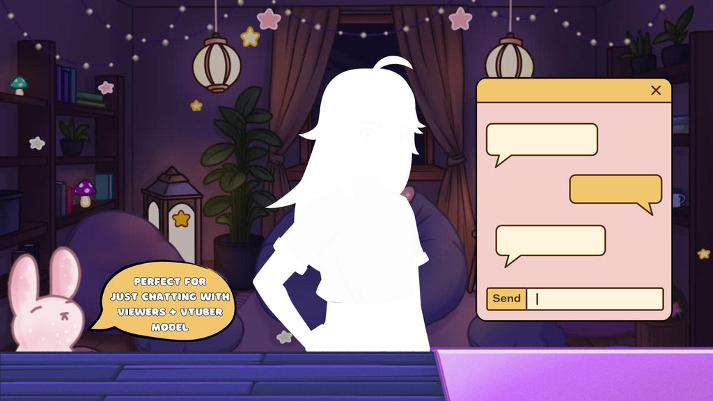 Animated background - Lofi Bunny Room | For VTubers & Streamers