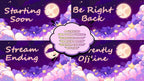 Animated Stream Screens in Cozy Galazy Room Theme