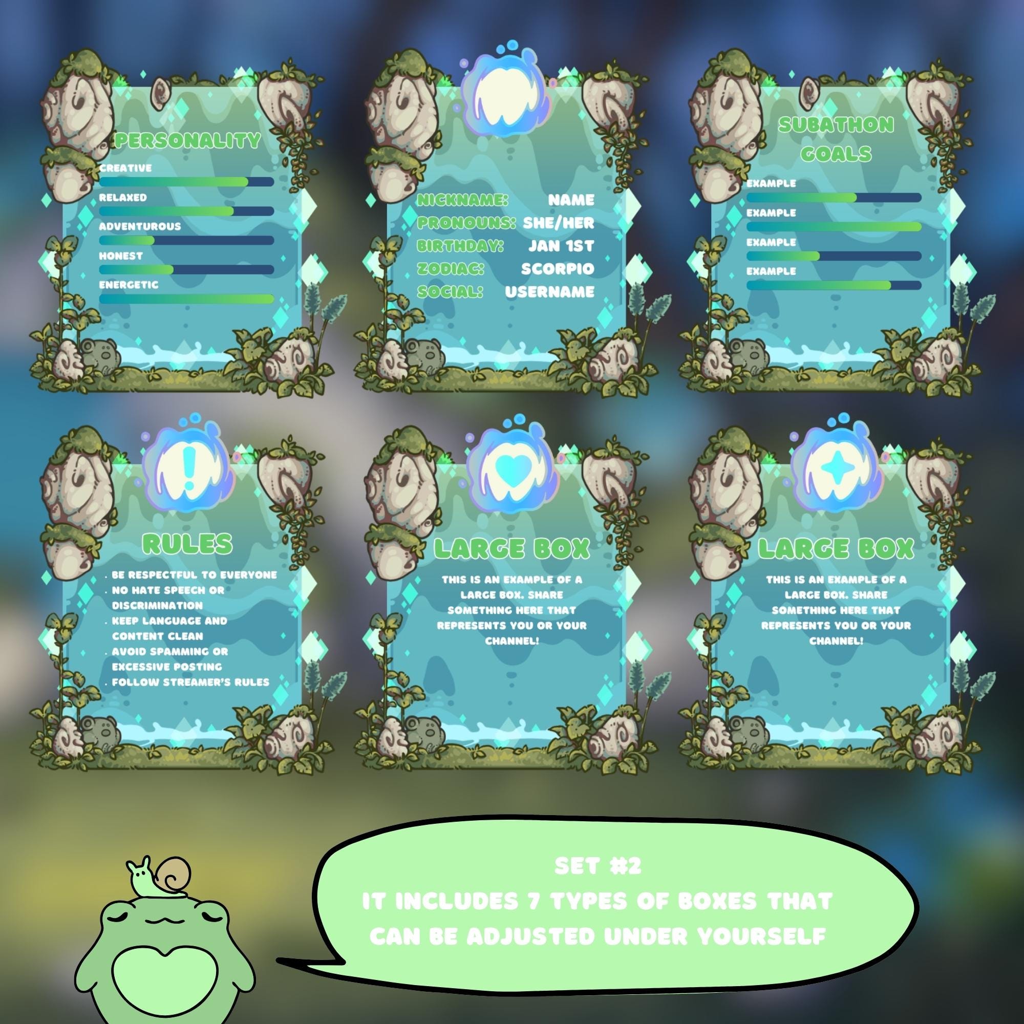 Twitch Panels & Banners – Enchanted Forest Theme | Custom Template