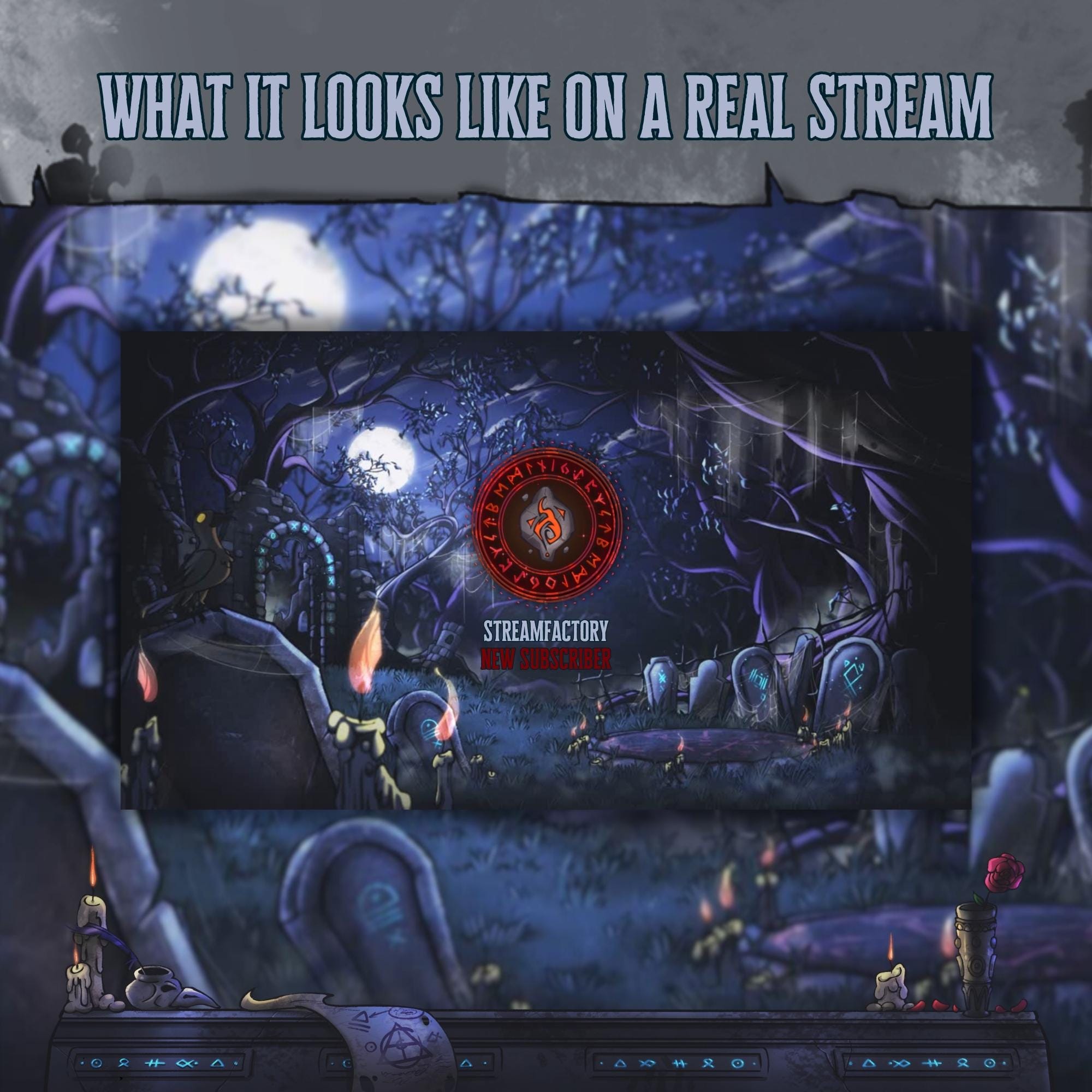 Magic Spells Stream Alerts – Dark Gothic Magical Twitch Alerts Pack