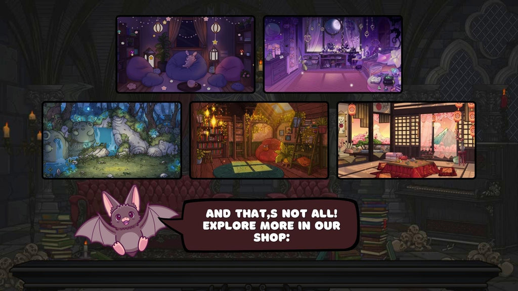 Animated background - Gothic Vampire Room | For VTubers & Streamers