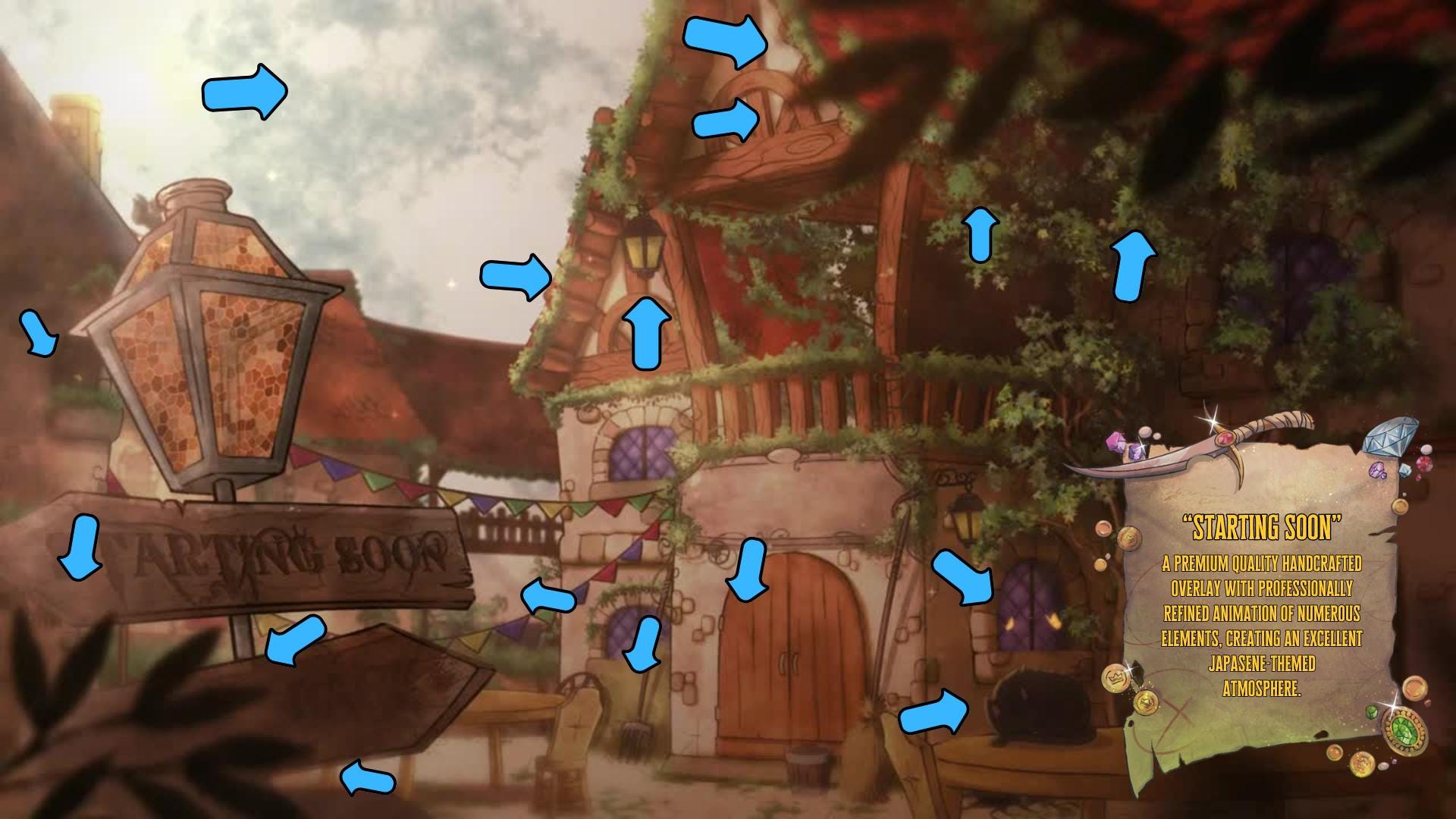 Animated Stream Screens in Medieval Fantasy Tavern Theme