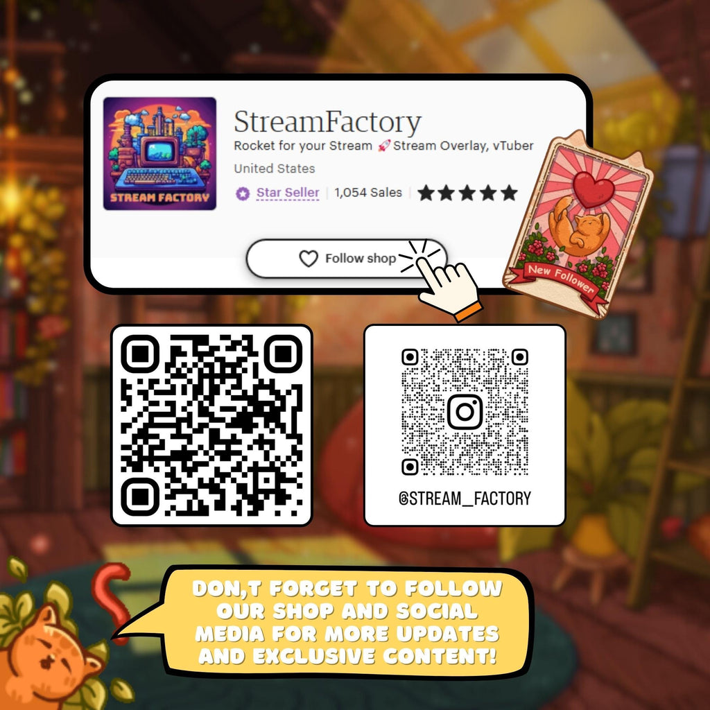 Twitch Reminder Widget: Cozy Stream Theme Pop Up Widget