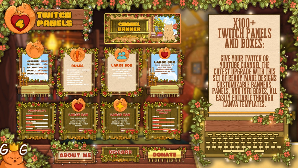 Ultimate Stream Overlay MASTERPACK - Cute Cats: All-In-One Stream Kit