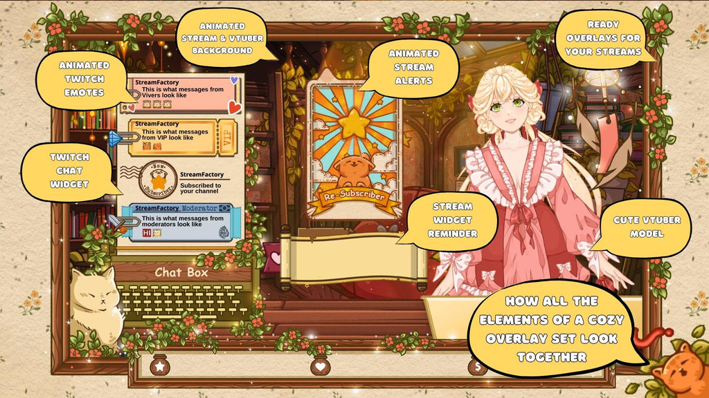 Twitch Chat Widget – Cute Typewriter